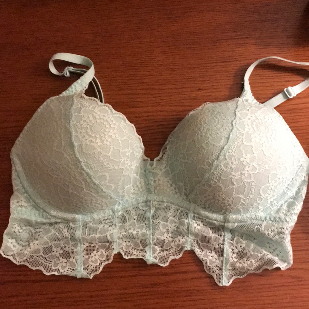 VS Pink teal lace bra.  Size small. NWOT.